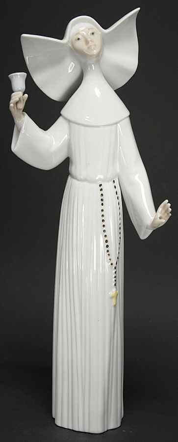 Nuns Call To Prayer (White) - No Box by Lladro-1