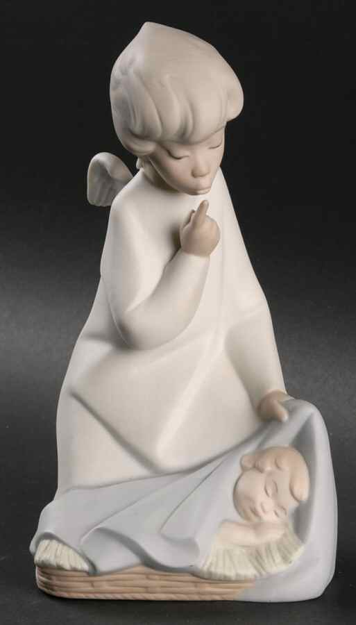 Religious and Nativity Angel With Child-Baby - Boxed by Lladro-1