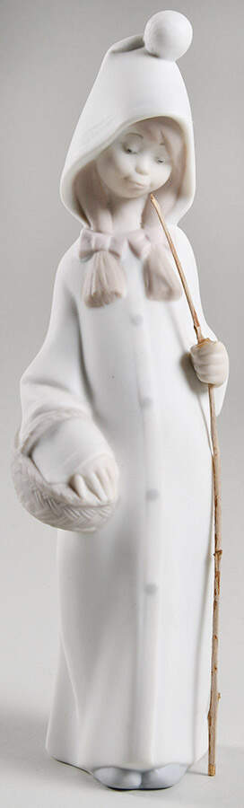 Children Nativity Shepherdess With Basket - Boxed by Lladro-1