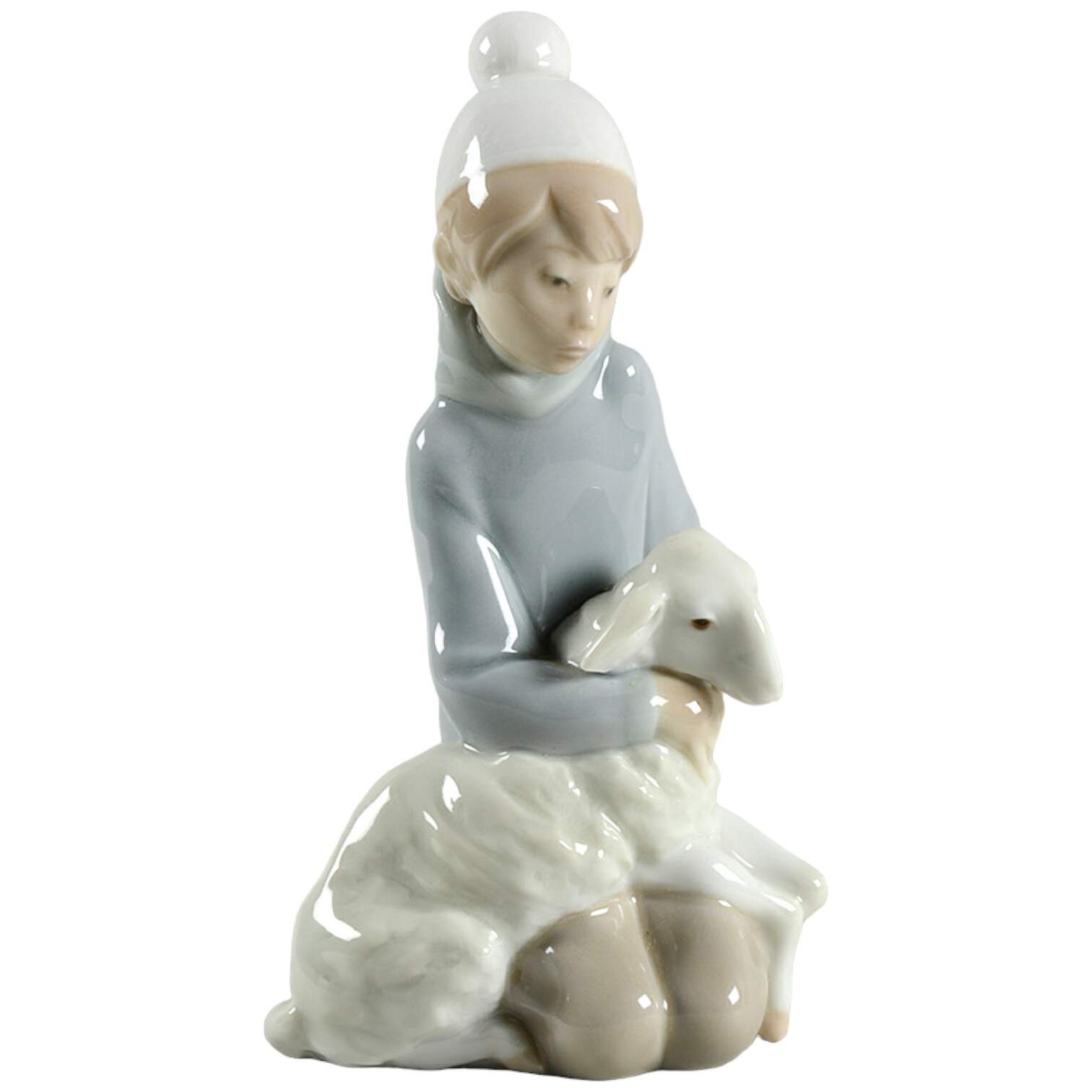 Children Nativity Shepherd With Lamb - Boxed by Lladro-1