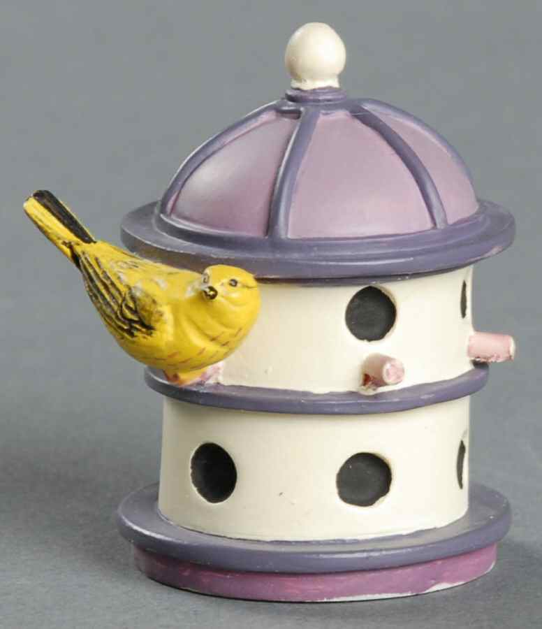 Garden Birdhouse Thimble Collection Yellow Warbler On Condo - Boxed by Lenox-1