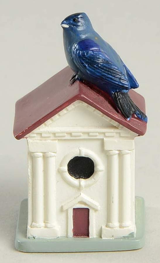 Garden Birdhouse Thimble Collection Purple Martin On Greek Temple - Boxed by Lenox-1
