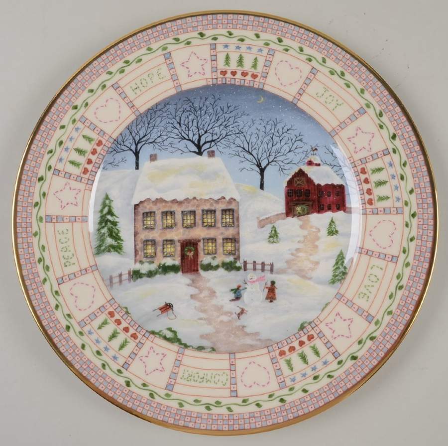 An American Quilt Building A Snowman - With Box by Lenox-1