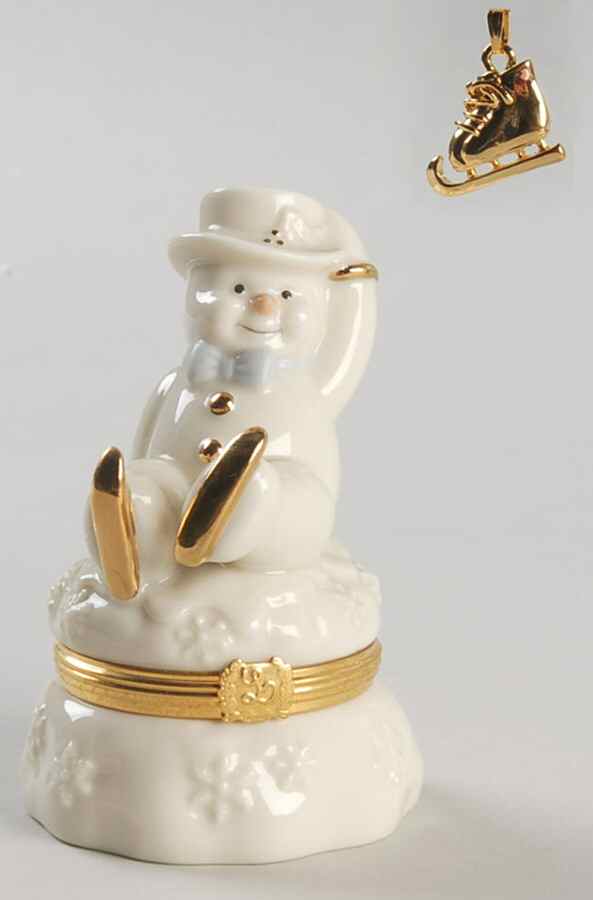 Lenox Treasures Snowman Box Skating Adventure-Skate Charm - No Box by Lenox-1