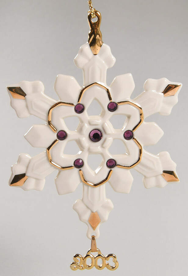 China Snowflake Ornament 2003 Snowflake - No Box by Lenox-1