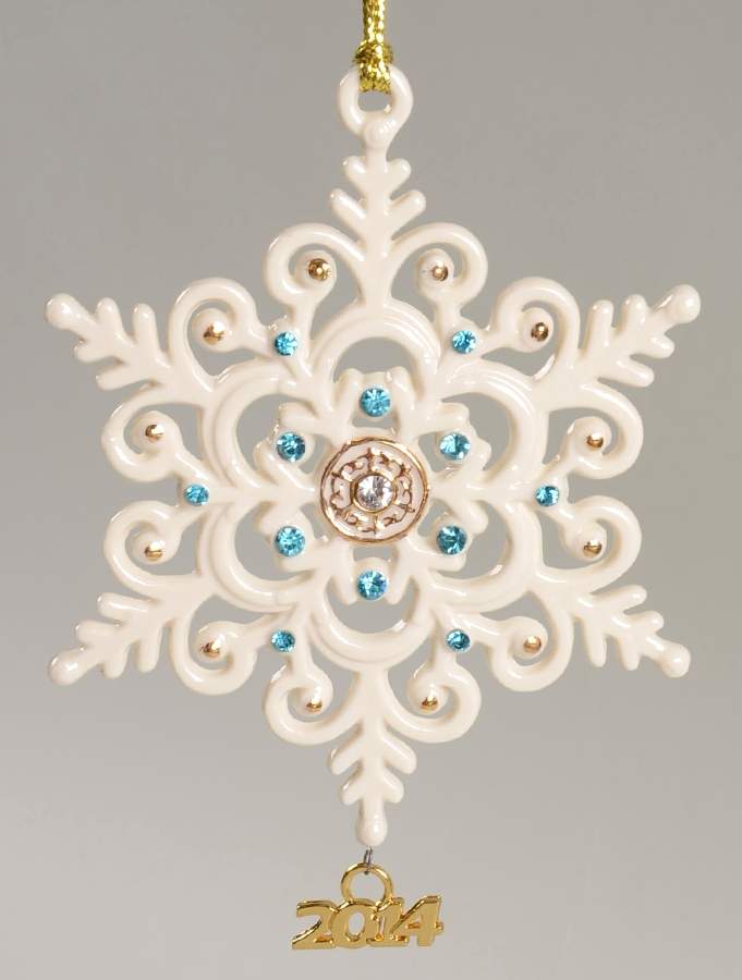 China Snowflake Ornament 2014 Snowflake - No Box by Lenox-1