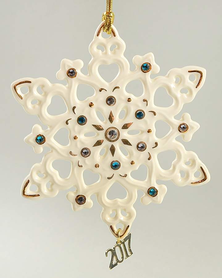 China Snowflake Ornament 2017 Snowflake - No Box by Lenox-1