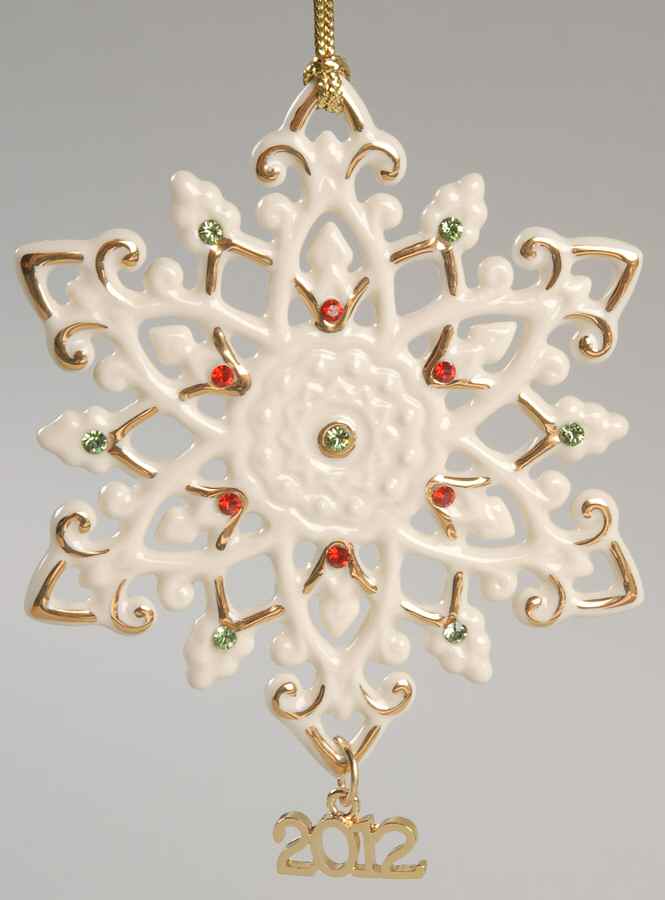China Snowflake Ornament 2012 Snowflake - Boxed by Lenox-1