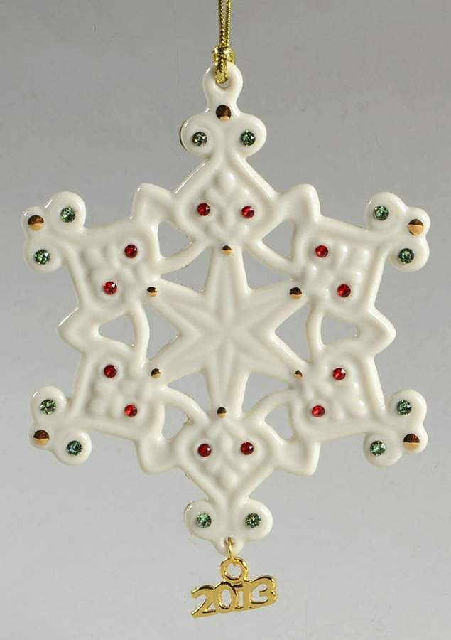 China Snowflake Ornament 2013 Snowflake - Boxed by Lenox-1