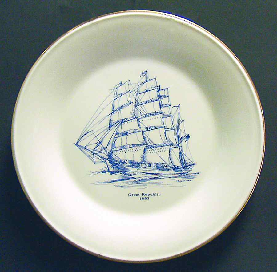 Clipper Ships-Blue Great Republic-1853 - No Box by Lenox-1