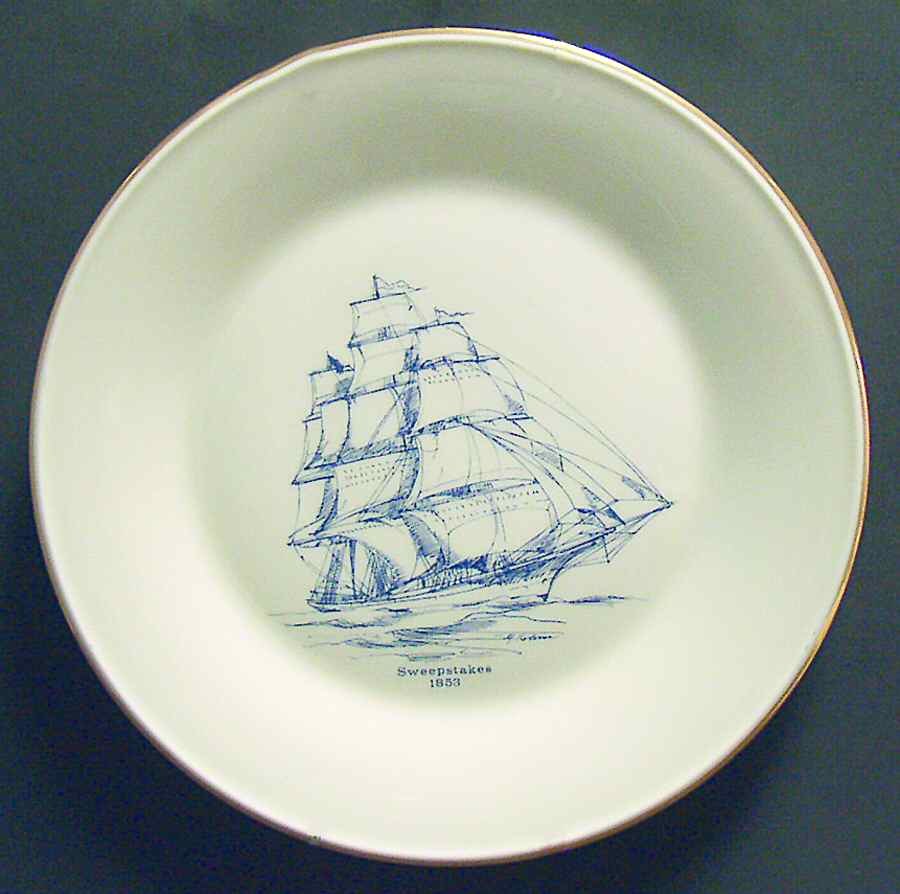 Clipper Ships-Blue Sweepstakes-1853 - No Box by Lenox-1