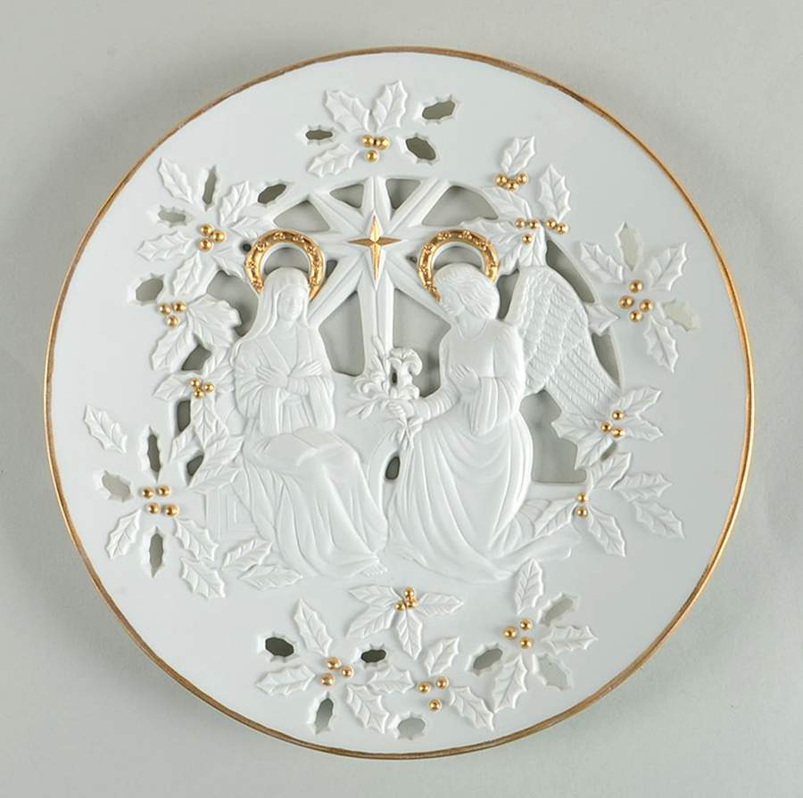 Pierced Nativity Plates The Annunciation - Boxed by Lenox-1