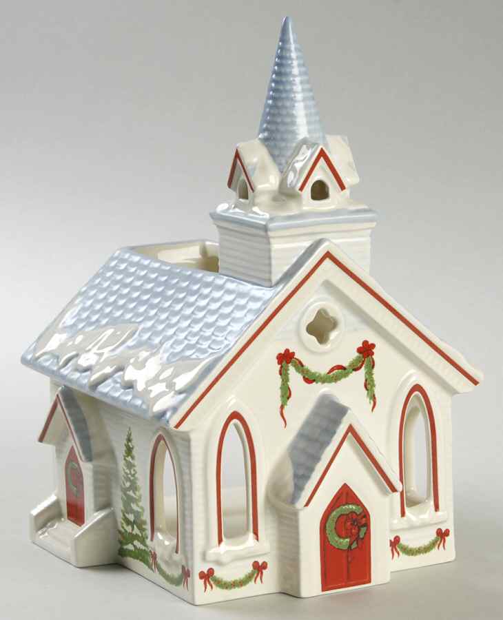 Holiday Village Figurals Church-Votive - No Box by Lenox-1
