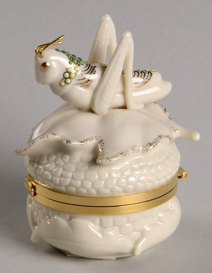 Secret Garden-Miniature Boxes Grasshopper Box - Boxed by Lenox-1