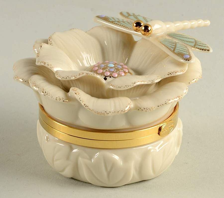 Secret Garden-Miniature Boxes Dragonfly Box - Boxed by Lenox-1