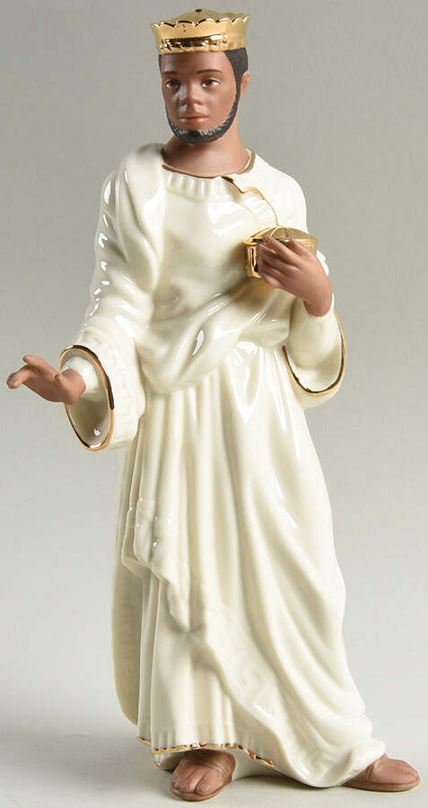 Oh Holy Night-Ebony Nativity Gaspar-King Standing - No Box by Lenox-1
