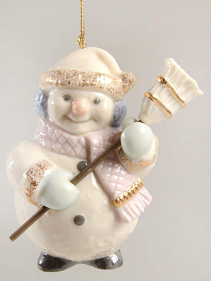 Snowlight Snowmen Jolly Snowman-With Broom - With Box by Lenox-1