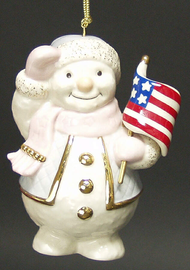 Snowlight Snowmen Patriotic Snowman-Undated - No Box by Lenox-1