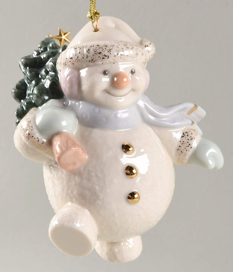 Snowlight Snowmen Snowman Toting Tree - Boxed by Lenox-1