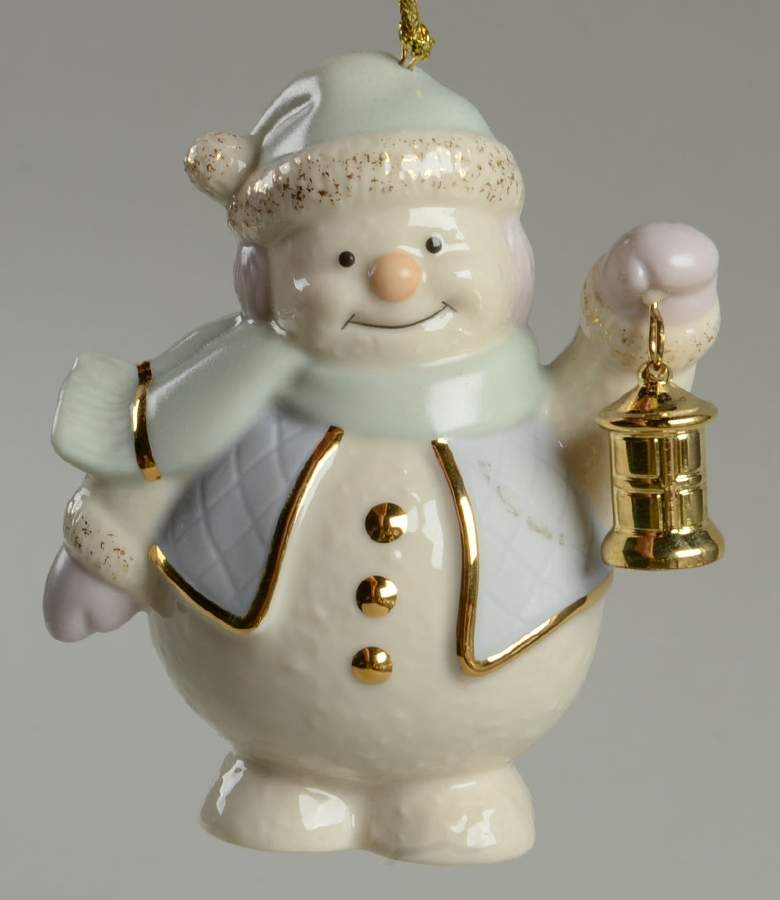 Snowlight Snowmen Snowman With Lantern - Boxed by Lenox-1