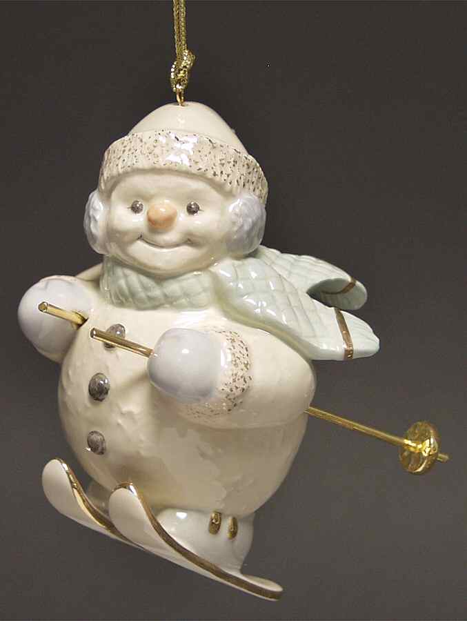 Snowlight Snowmen Snowman On Skis - Boxed by Lenox-1