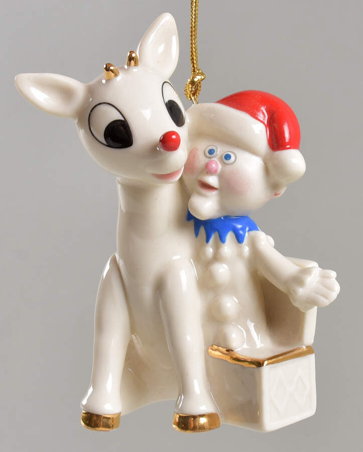 Whimsical Rudolph Ornaments Rudolph & Charlie In The Box - With Box by Lenox-1
