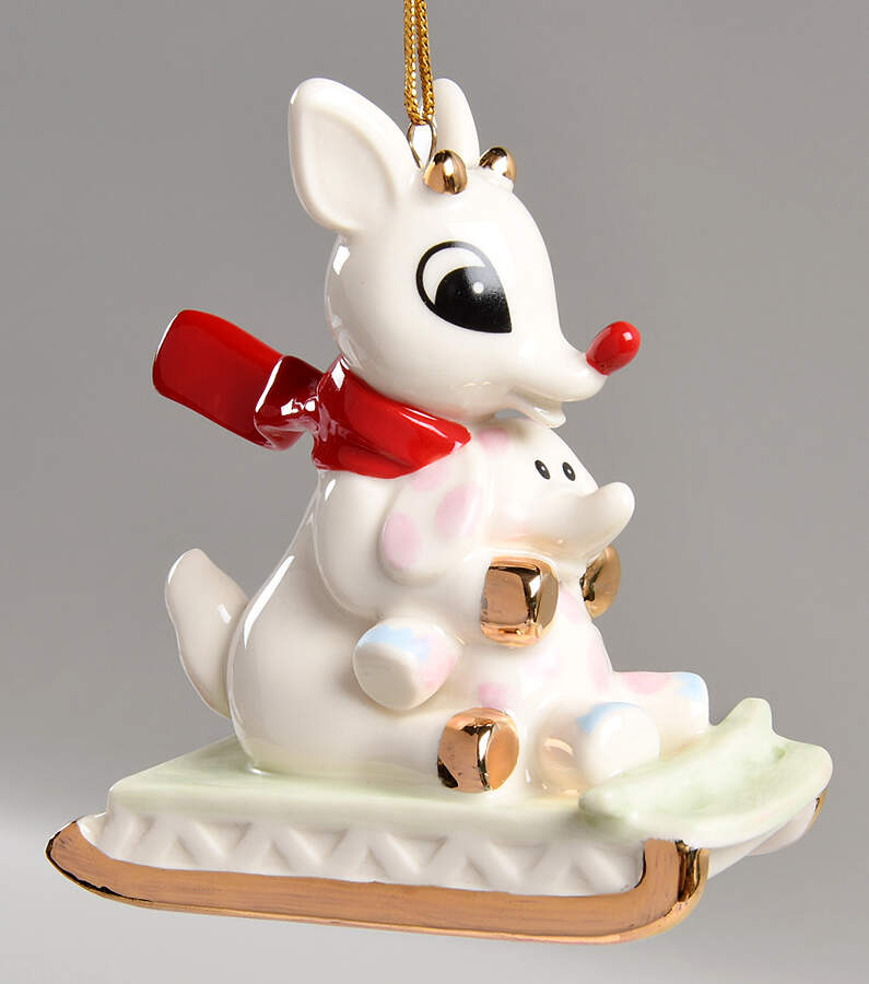 Whimsical Rudolph Ornaments Rudolph With Misfit Elephant - Boxed by Lenox-1