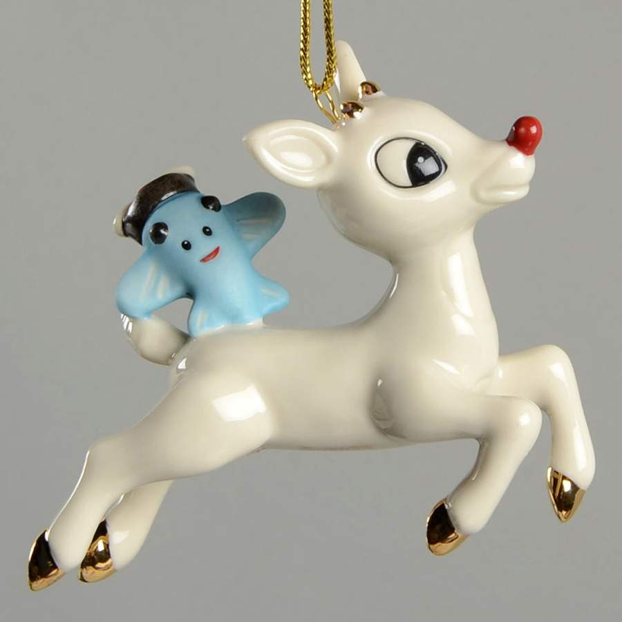 Whimsical Rudolph Ornaments Lift Off Rudolph - No Box by Lenox-1