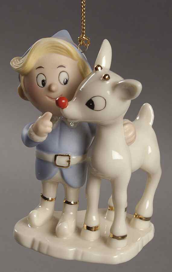 Whimsical Rudolph Ornaments Rudolph's Glowing Friendship - Boxed by Lenox-1