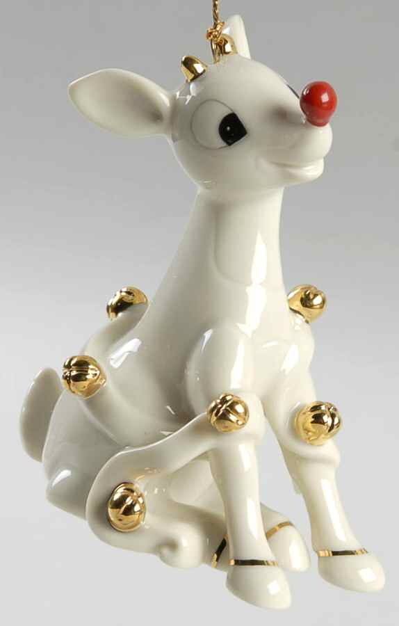Whimsical Rudolph Ornaments Rudolph Rings In The Holidays-Ivory - Boxed by Lenox-1