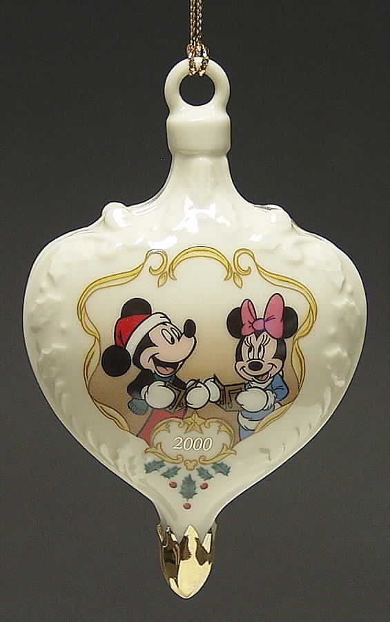 Disney Annual Ball Ornaments Mickey, Minnie Caroling - Boxed by Lenox-1