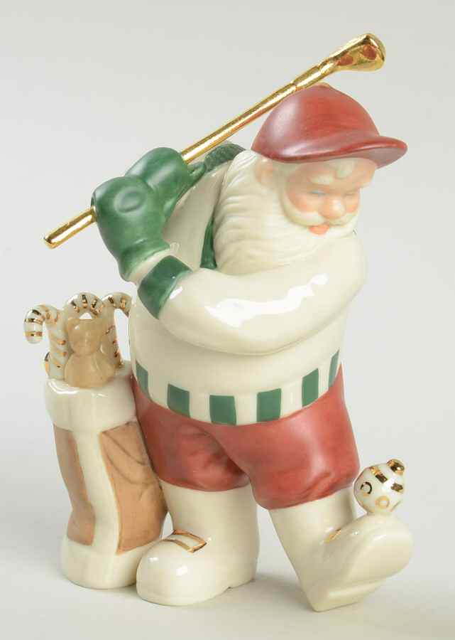 Santa's Pastimes Golfer-Santa With Golf Club - Boxed by Lenox-1