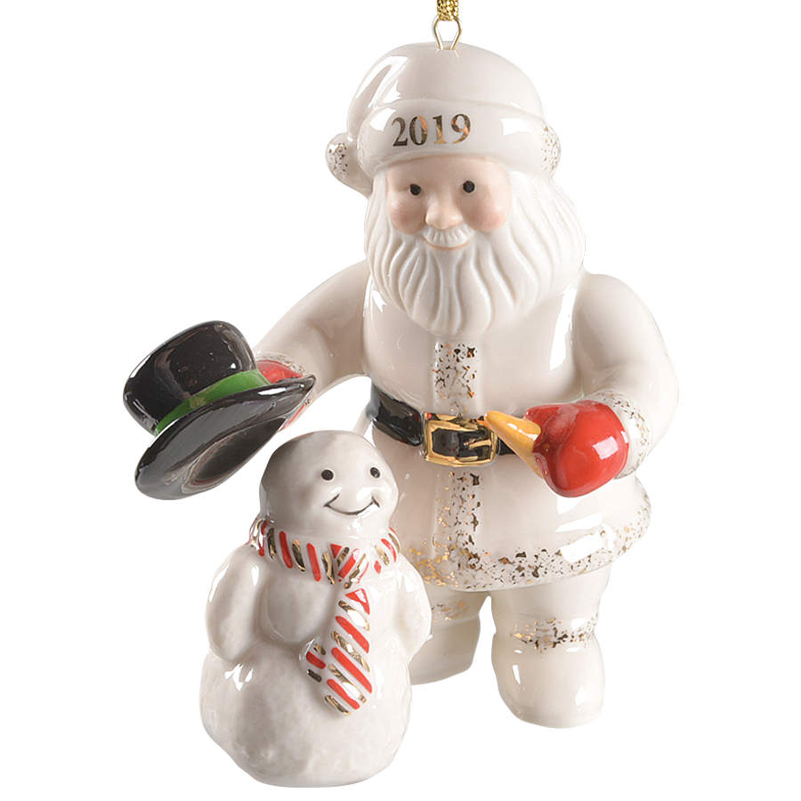 Annual Santa-Ornament Santa's Snowy Friend - Boxed by Lenox-1