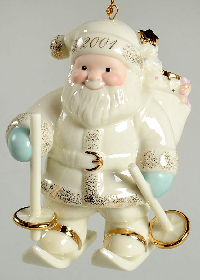 Annual Santa-Ornament Santa's Downhill Delivery - Boxed by Lenox-1
