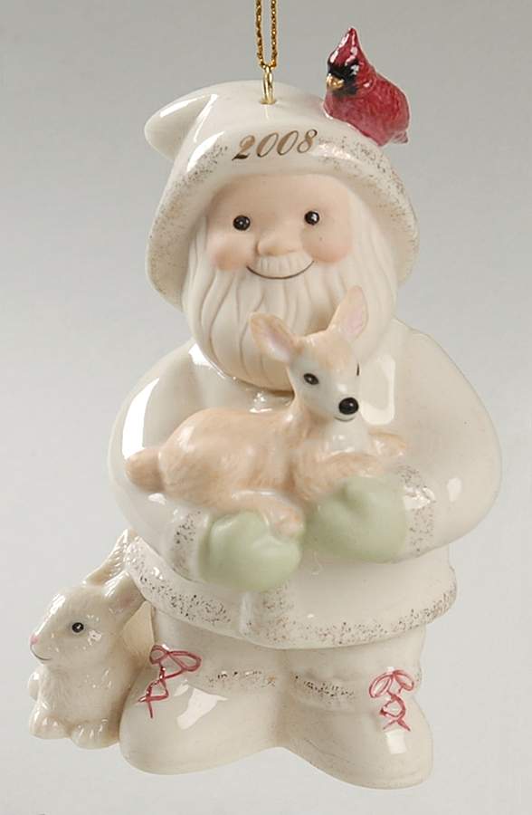 Annual Santa-Ornament Santa's Woodland Friends - Boxed by Lenox-1