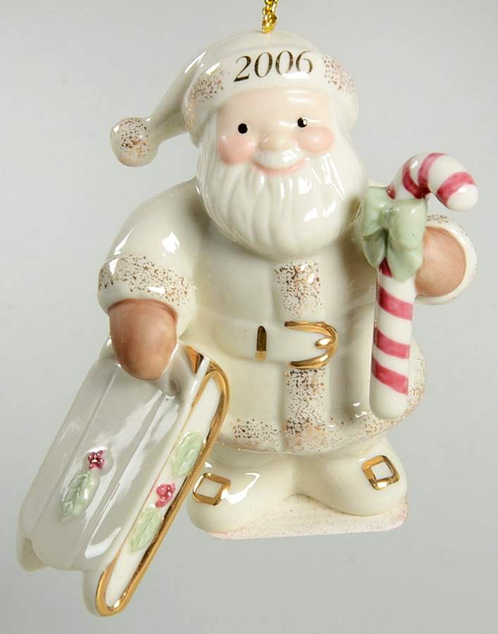 Annual Santa-Ornament Santa's Sledding Holiday - Boxed by Lenox-1