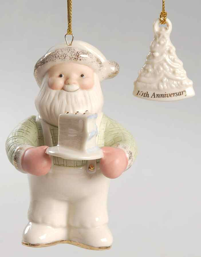 Annual Santa-Ornament Santa's Sweet Celebration-10 Anniversary - Boxed by Lenox-1