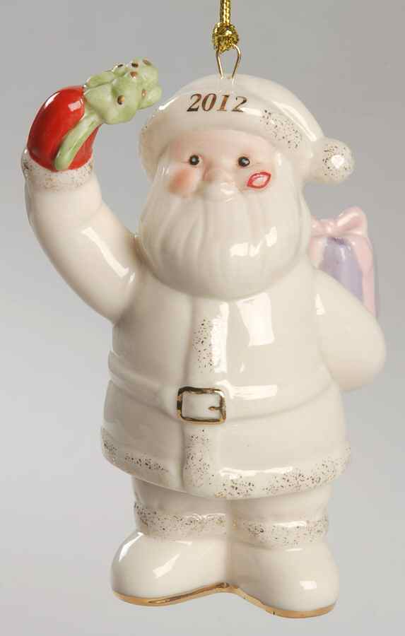 Annual Santa-Ornament Meet Me Under The Mistletoe - Boxed by Lenox-1