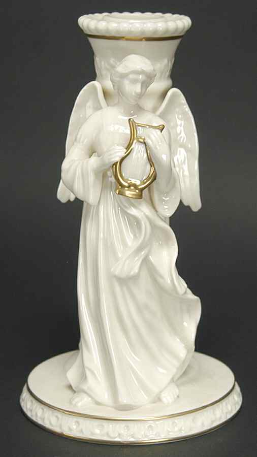 Heavenly Angel Candleholder Angel With Harp-Candlestick - With Box by Lenox-1