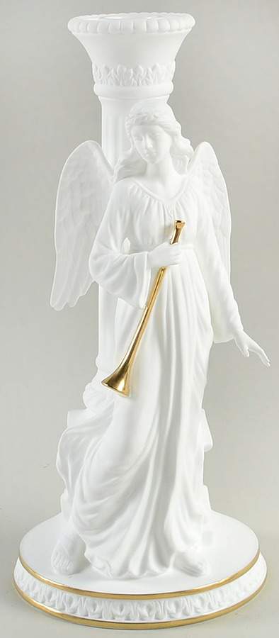 Angels of Light-Candleholder Angel With Trumpet-Candlestick - Boxed by Lenox-1