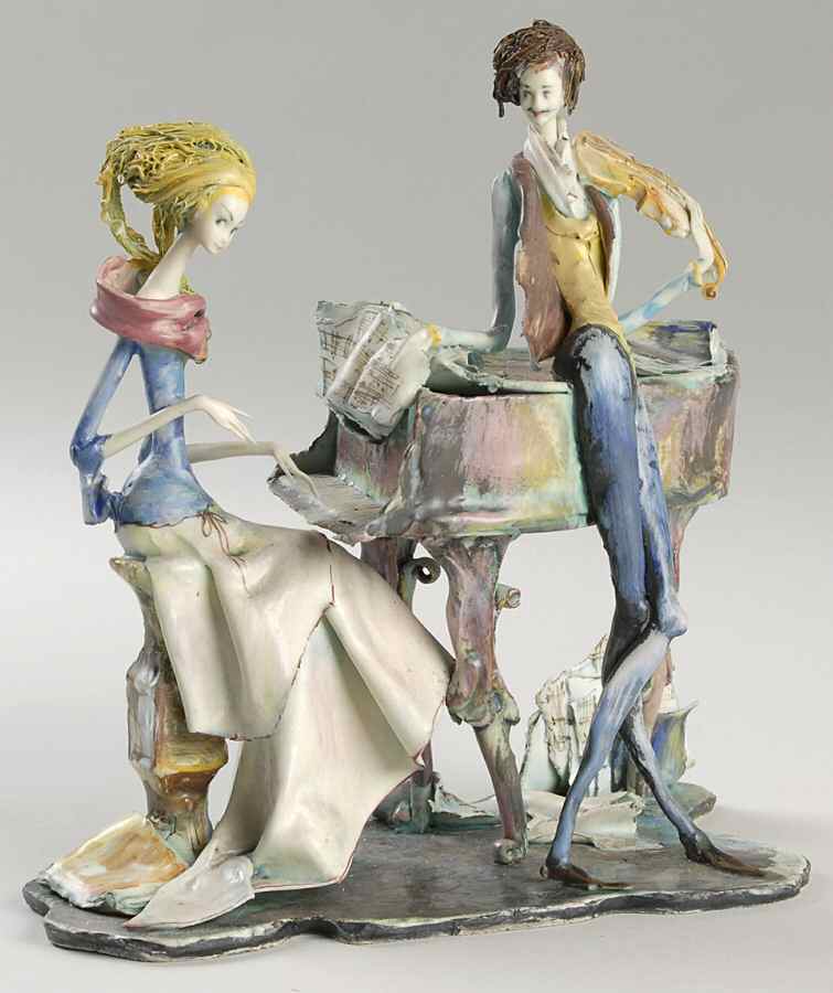 Artisans of Italy Piano/Violin Players - No Box by Lo Scricciolo-1