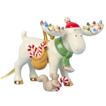 Annual Moose Ornaments 2026 Marcel The Moose - Boxed by Lenox-1
