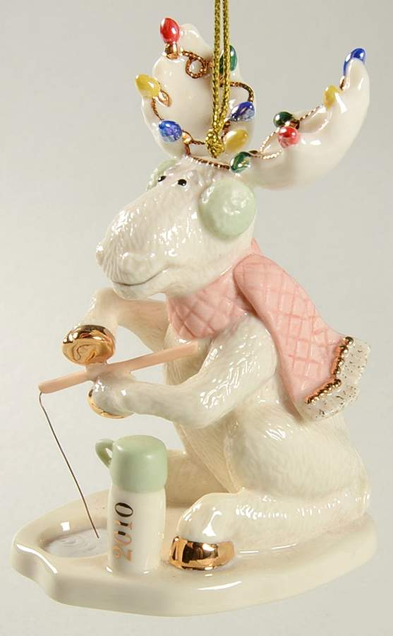 Annual Moose Ornaments Merry Moose Fishing - Boxed by Lenox-1
