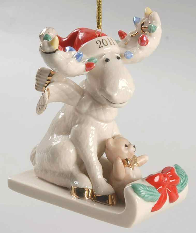 Annual Moose Ornaments Merry Moosecapades - Boxed by Lenox-1