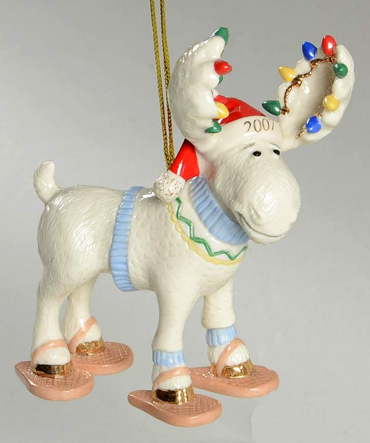 Annual Moose Ornaments Merry Mooseshoes - No Box by Lenox-1