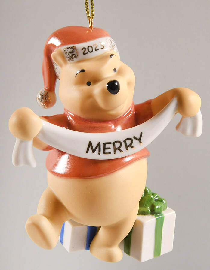 Annual Pooh Ornaments Winnie The Pooh Merry - No Box by Lenox-1