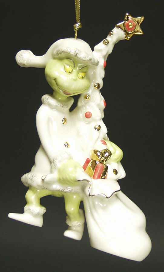 Grinch Classic Ornaments Away With The Tree - Red - Boxed by Lenox-1
