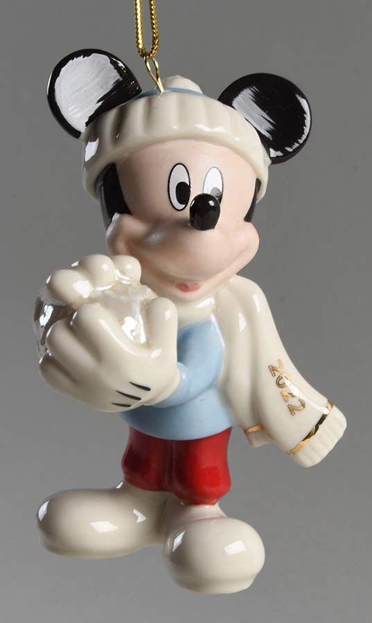 Mickey Mouse Annual Ornaments Mickey Snow Games - Boxed by Lenox-1