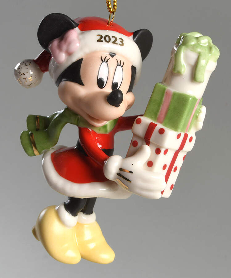 Mickey Mouse Annual Ornaments Minnie's Holiday Gifts - Boxed by Lenox-1