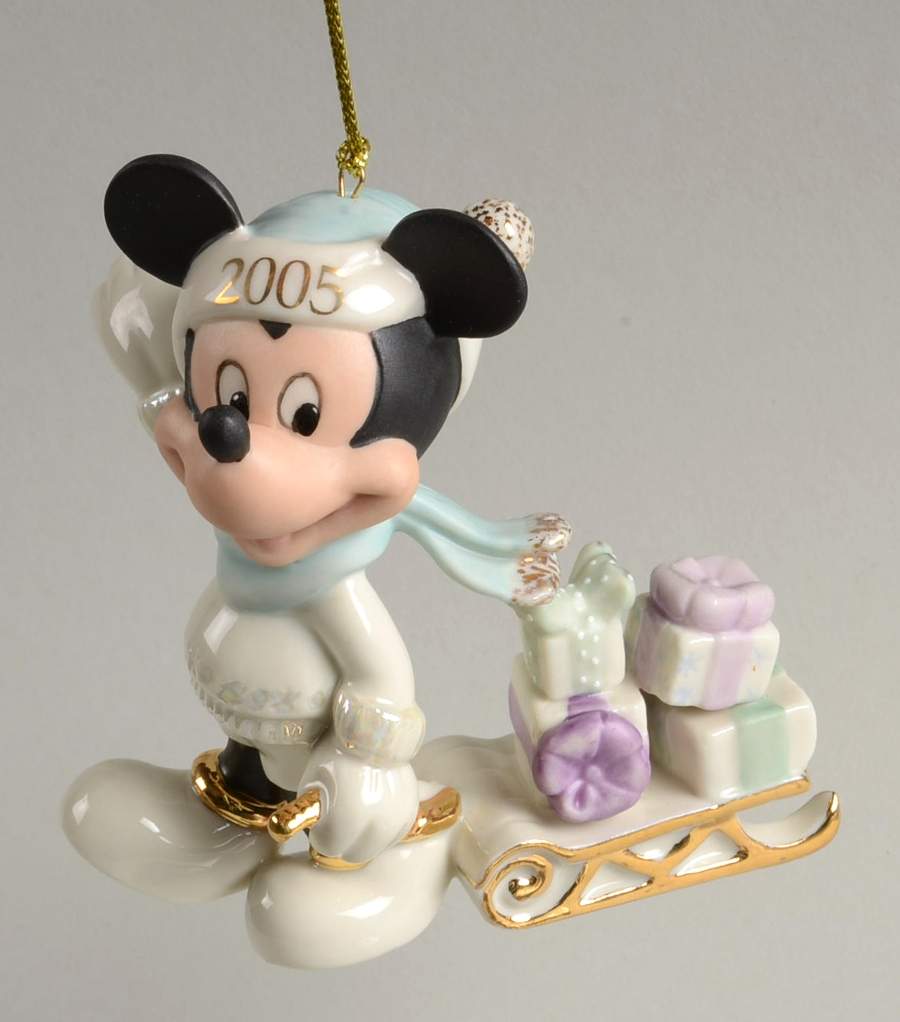 Mickey Mouse Annual Ornaments Mickey Delivers Christmas - No Box by Lenox-1